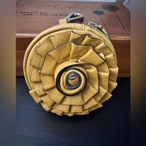 Yellow Floral Rosette Mini Bag - Designer-Inspired